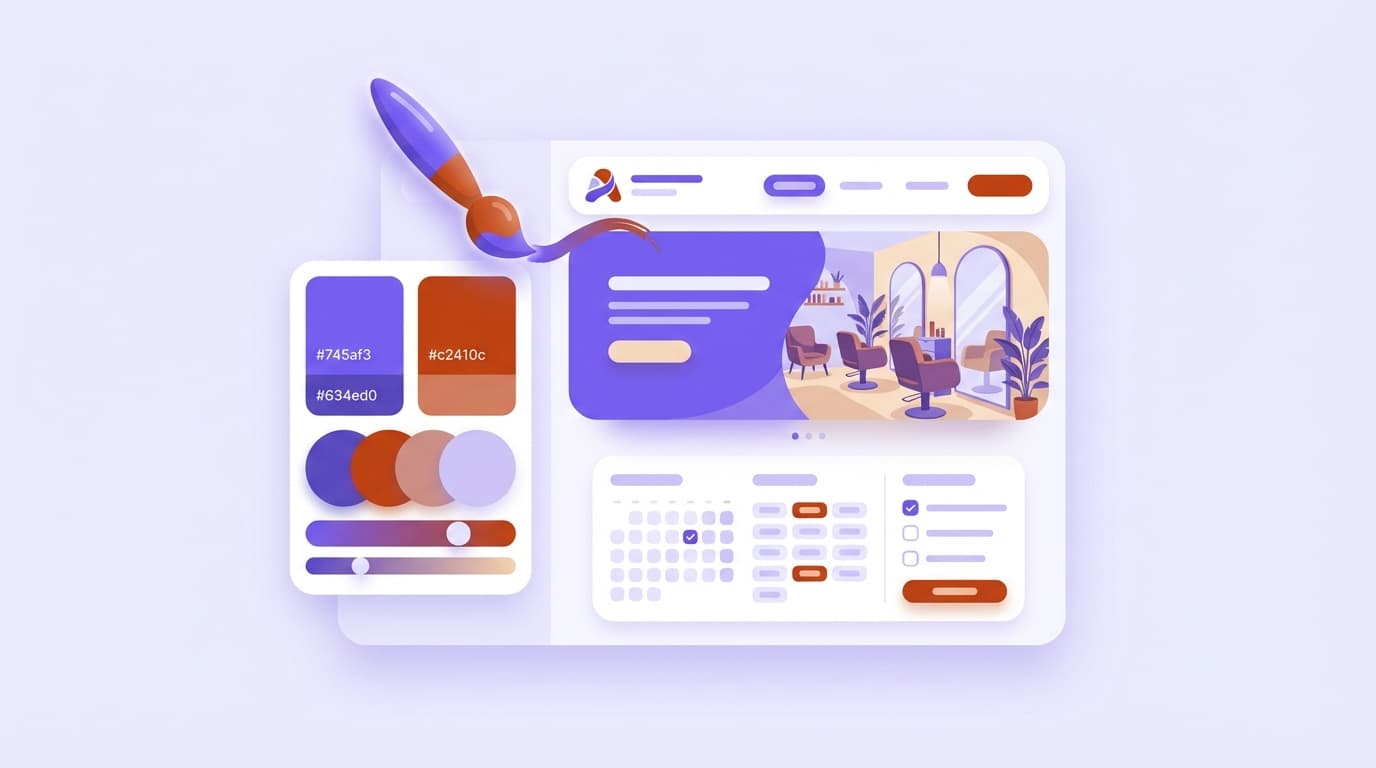 Illustration de personnalisation de page de réservation